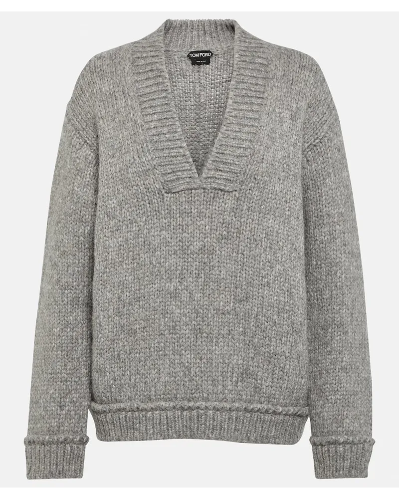 Tom Ford Pullover in misto alpaca Grigio