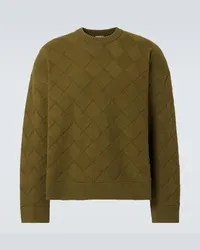 Bottega Veneta Pullover Intreccio in misto lana Verde