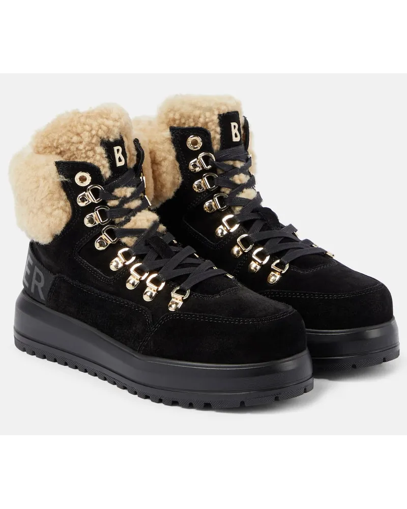 Bogner Stivaletti Antwerp in suede e shearling Nero