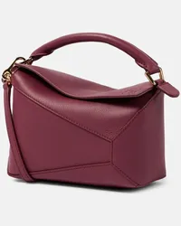 Loewe Borsa a spalla Puzzle Mini in pelle Rosso