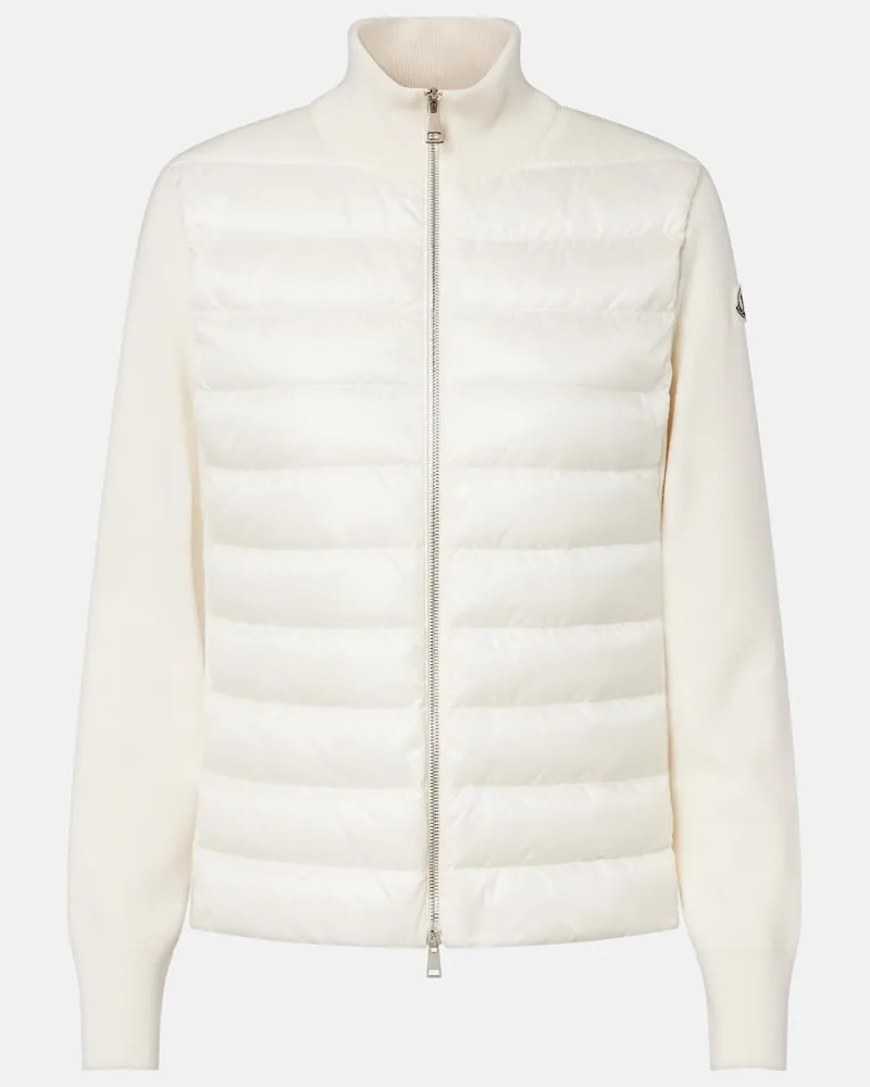 Moncler Cardigan in lana vergine Bianco