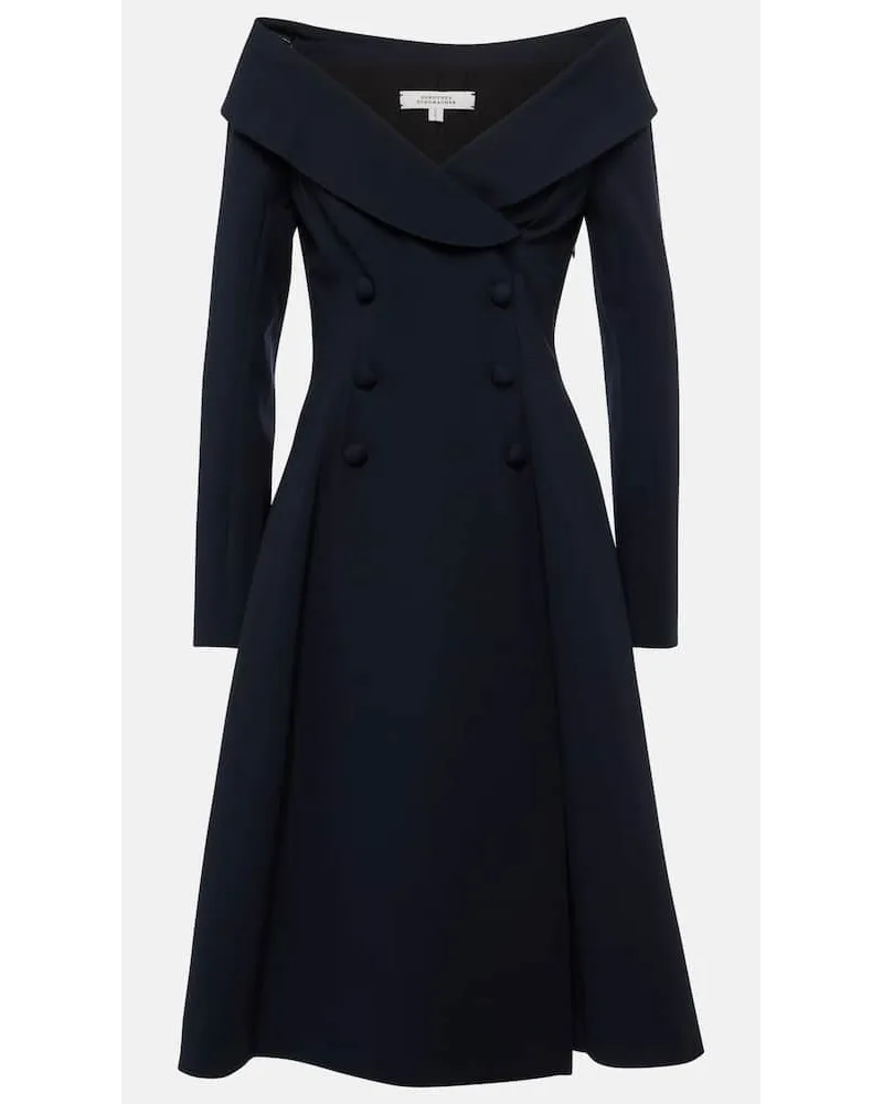 Dorothee Schumacher Abito midi con scollo bardot Blu