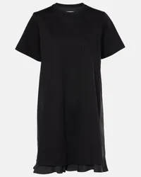 Sacai Abito T-shirt in cotone Nero