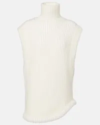 Victoria Beckham Gilet in maglia a coste Bianco