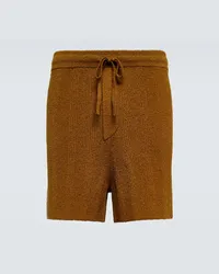 Nanushka Shorts Bronte in spugna di misto cotone Marrone