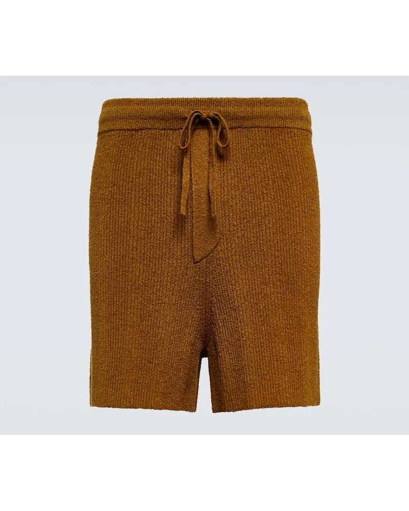 Nanushka Shorts Bronte in spugna di misto cotone Marrone