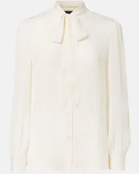 Nili Lotan Blusa Carina in seta Bianco