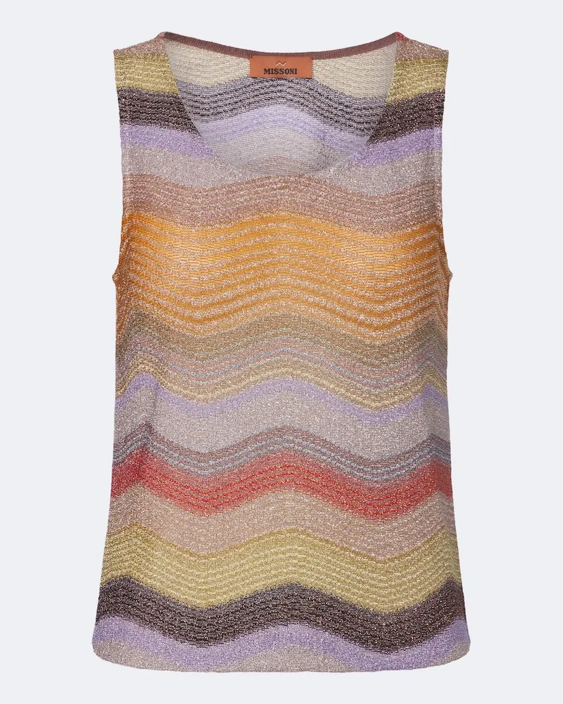 Missoni Top Wave in lamé Multicolore