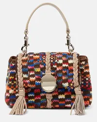 Chloé Chloé Borsa a spalla Penelope Mini con suede Multicolore