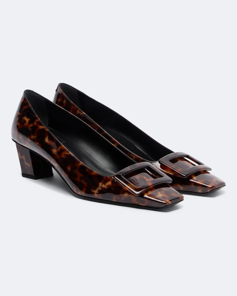 Roger Vivier Pumps Belle Vivier in vernice con stampa Marrone