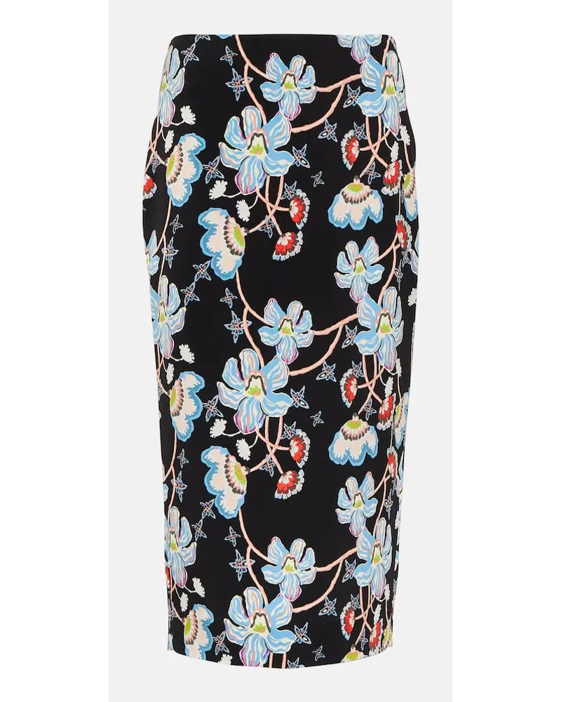 Diane von Furstenberg Gonna a tubino Kara in cady con stampa Multicolore