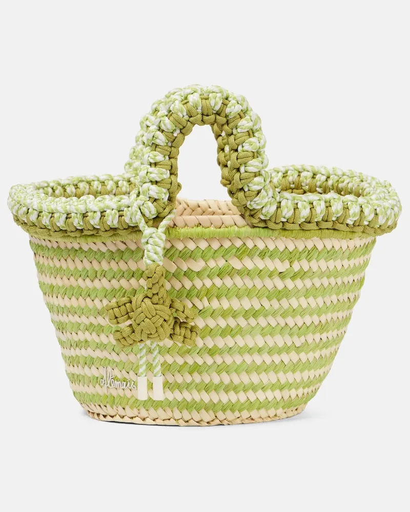 ALEMAIS AlÃ©mais Borsa Dee Dee Small in rafia Verde