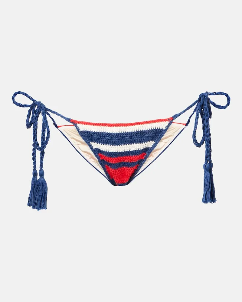 Anna Kosturova Slip bikini Gabrielle in crochet di cotone Multicolore
