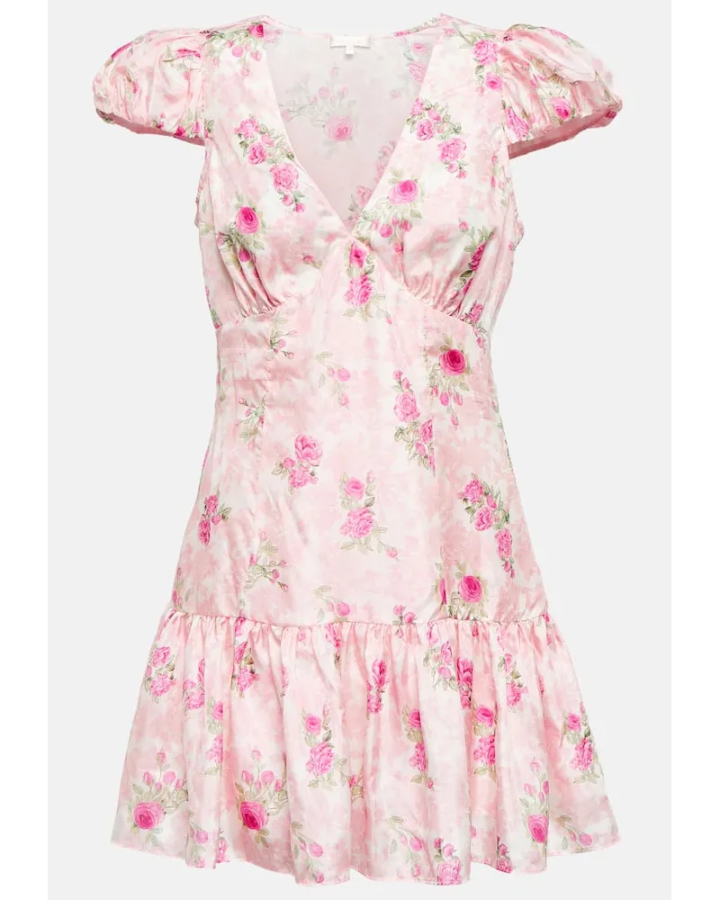 LoveShackFancy Miniabito Russ in seta con stampa floreale Multicolore