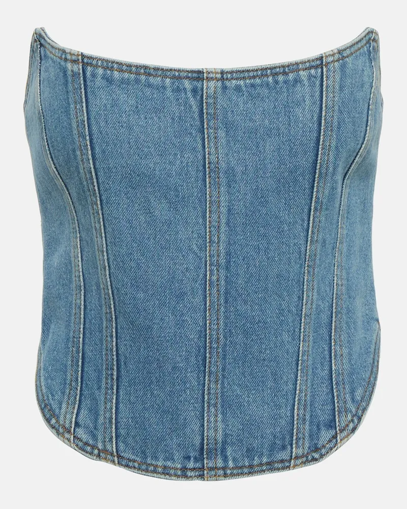Magda Butrym Bustier di jeans Blu