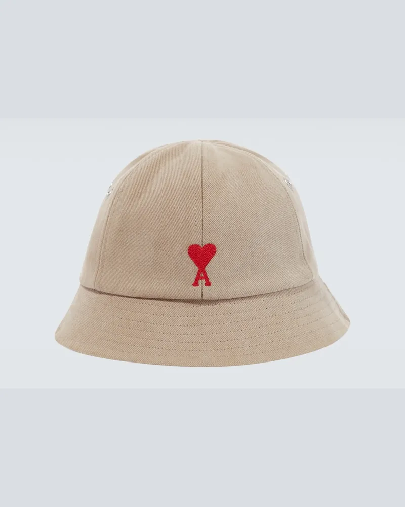 AMI Paris Cappello da pescatore Ami de Coeur Beige