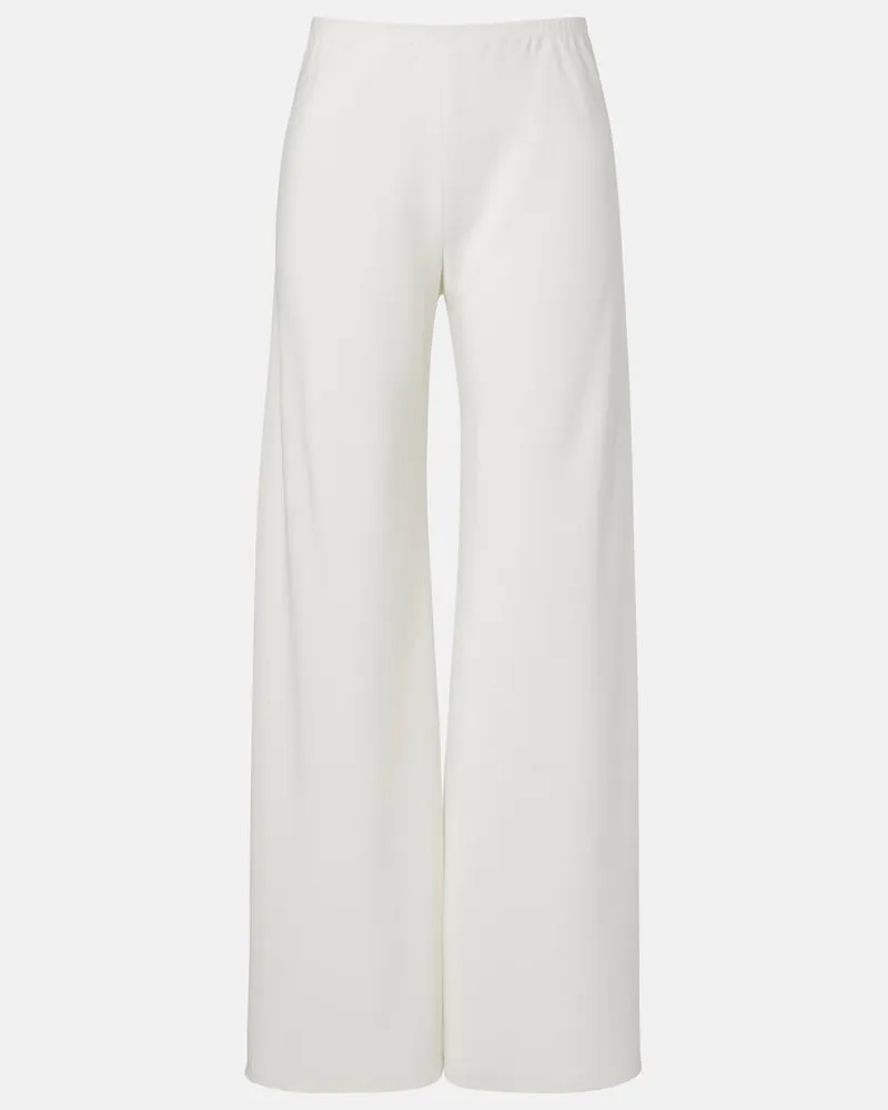 The Row Pantaloni a gamba larga Gala in cady Bianco