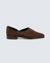 BODE Slippers House Shoe in suede Marrone