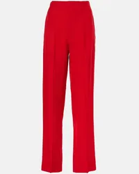 Victoria Beckham Pantaloni tapered a vita media Rosso