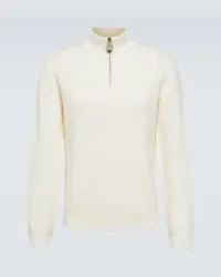 J.W.Anderson Pullover in lana con zip corta Bianco