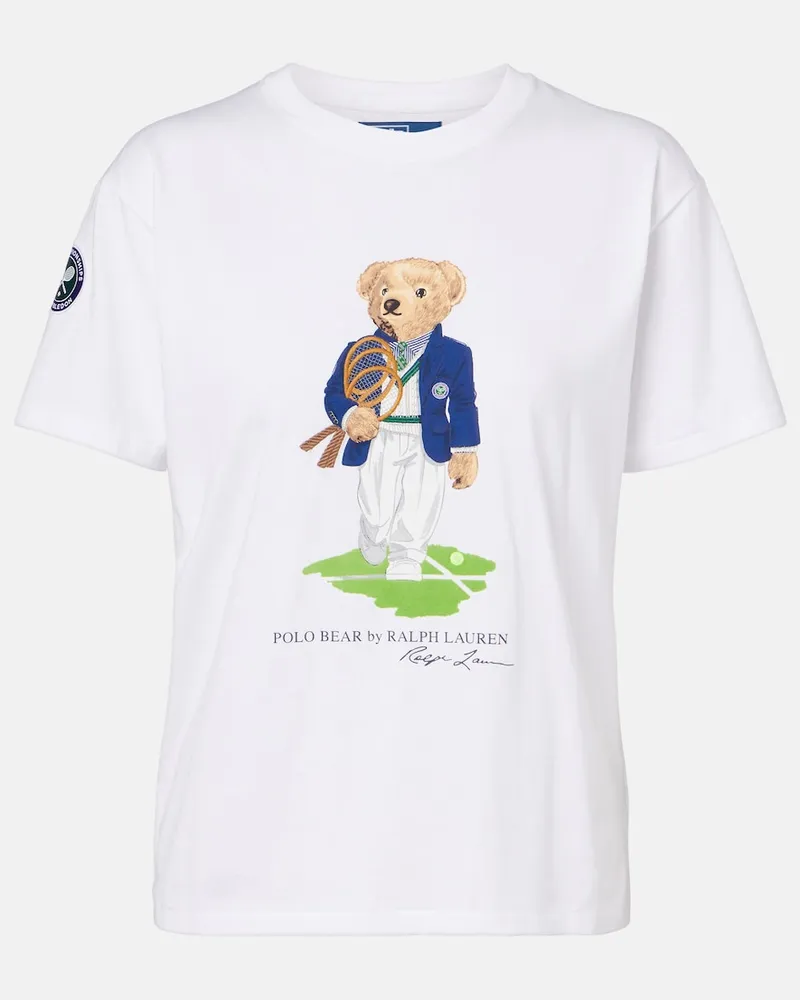 Ralph Lauren T-shirt Polo Bear in jersey di cotone Bianco