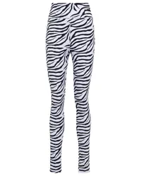 ROTATE Birger Christensen Leggings Elodie con stampa a vita alta Bianco