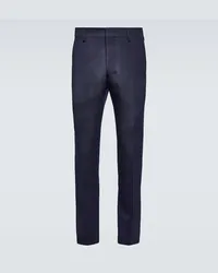 AMI Paris Pantaloni regular in lana Blu