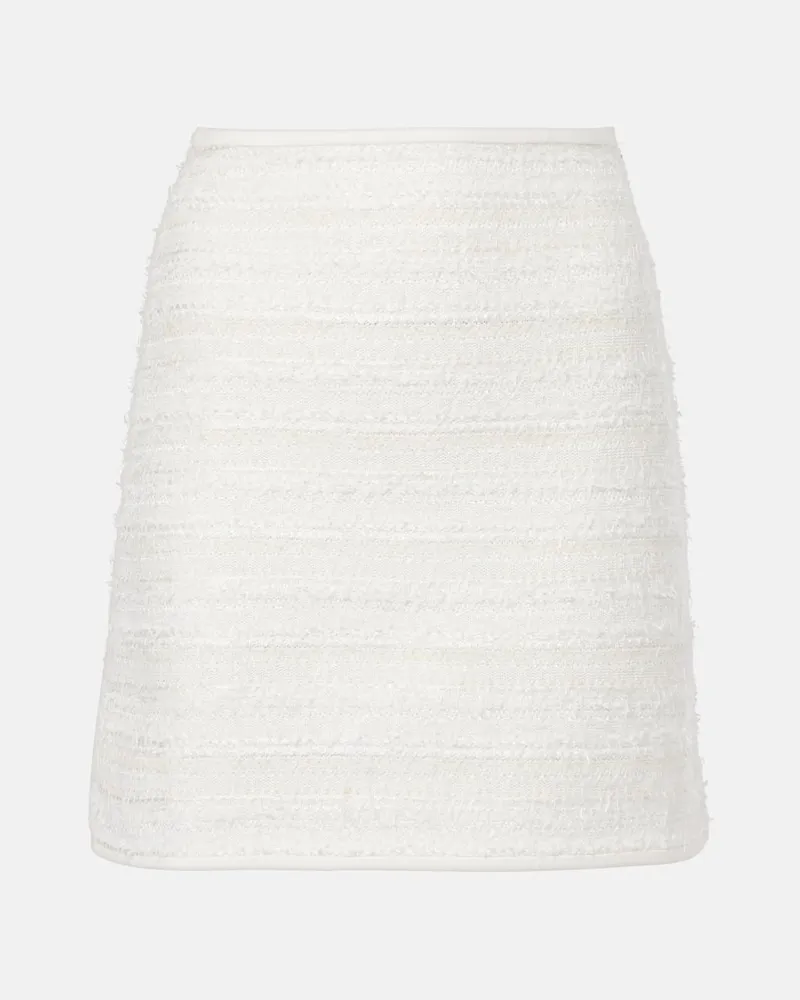 Nina Ricci Minigonna di jeans con tweed Bianco