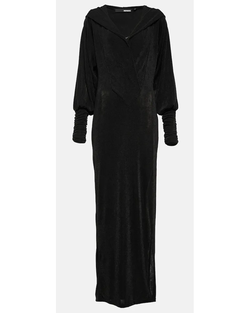 ROTATE Birger Christensen Abito lungo con cappuccio Nero