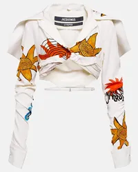 Jacquemus Camicia cropped Meio Multicolore