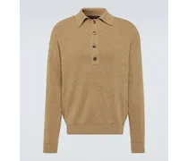 Polo in cashmere a coste
