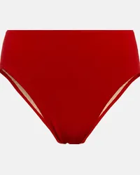 Norma Kamali Slip bikini a vita alta Rosso