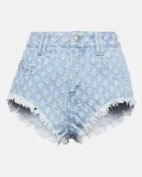 Isabel Marant Micro shorts di jeans con occhielli Blu