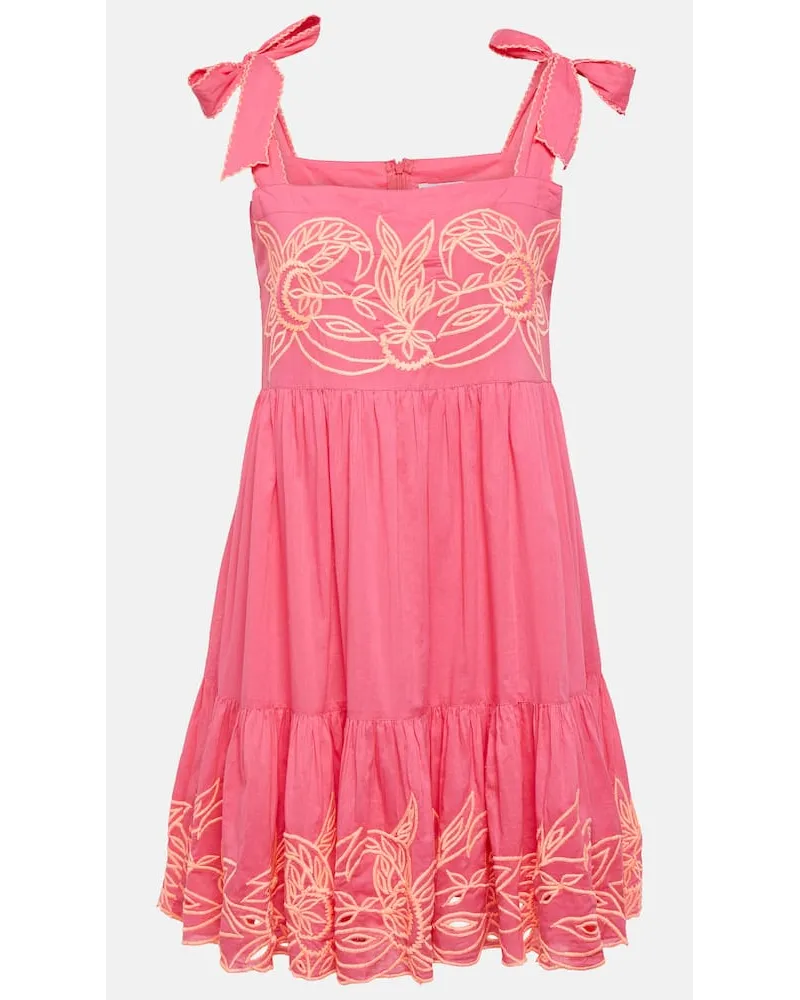 Juliet Dunn Miniabito in cotone Rosa