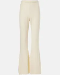 The Row Pantaloni flared Gregori in cashmere Bianco