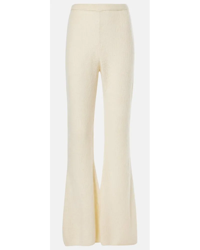 The Row Pantaloni flared Gregori in cashmere Bianco