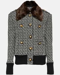 Balmain Giacca con pelliccia sintetica Multicolore