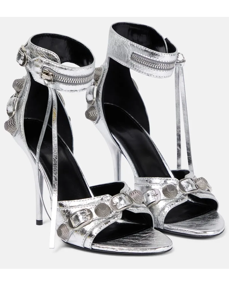 Balenciaga Sandali Cagole in pelle Argento