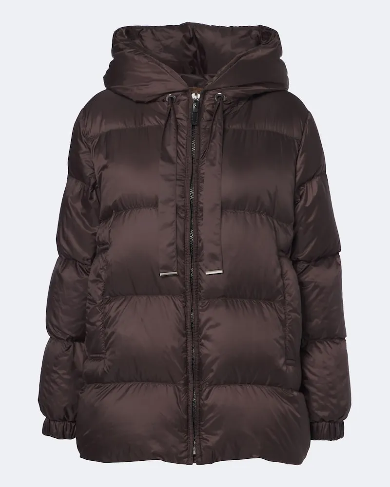 Max Mara The Cube – Piumino trapuntato con cappuccio Marrone