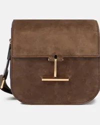 Tom Ford Borsa a tracolla Tara Mini in suede Marrone