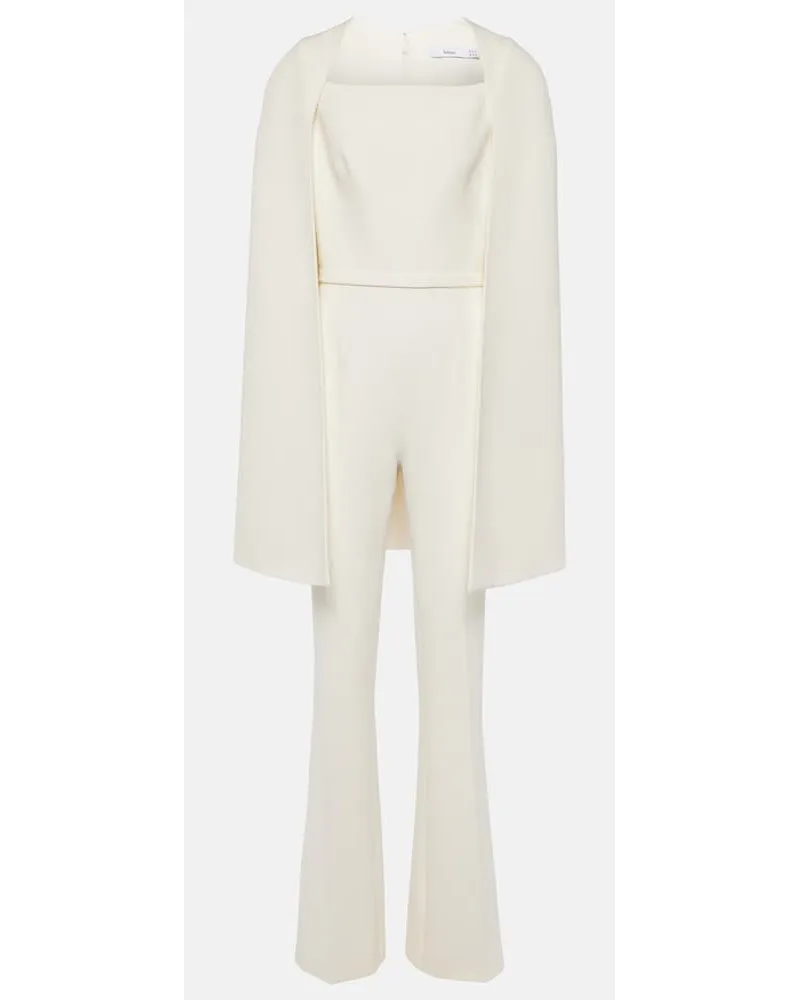 Safiyaa Bridal - Jumpsuit Cinzia in crÃªpe con mantella Bianco