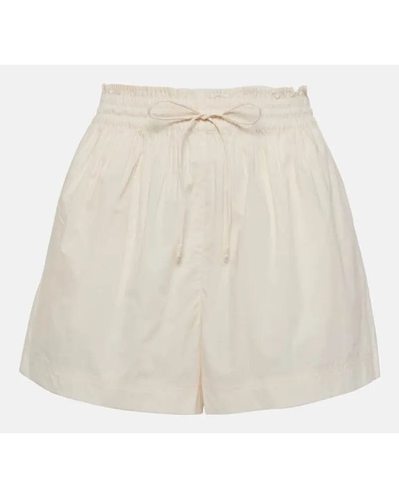 Ulla Johnson Shorts Marn in popeline di cotone Bianco