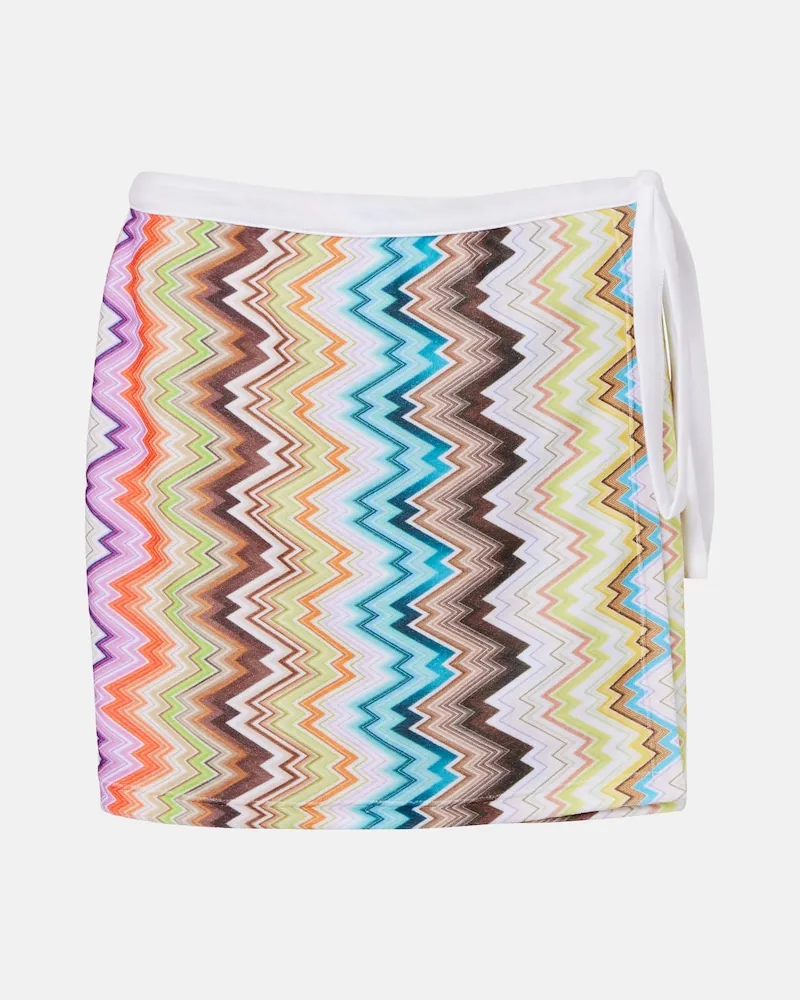 Missoni Gonna a portafoglio a zig zag Multicolore