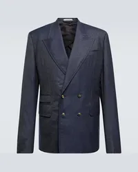 Gabriela Hearst Blazer doppiopetto Miles in cashmere Blu