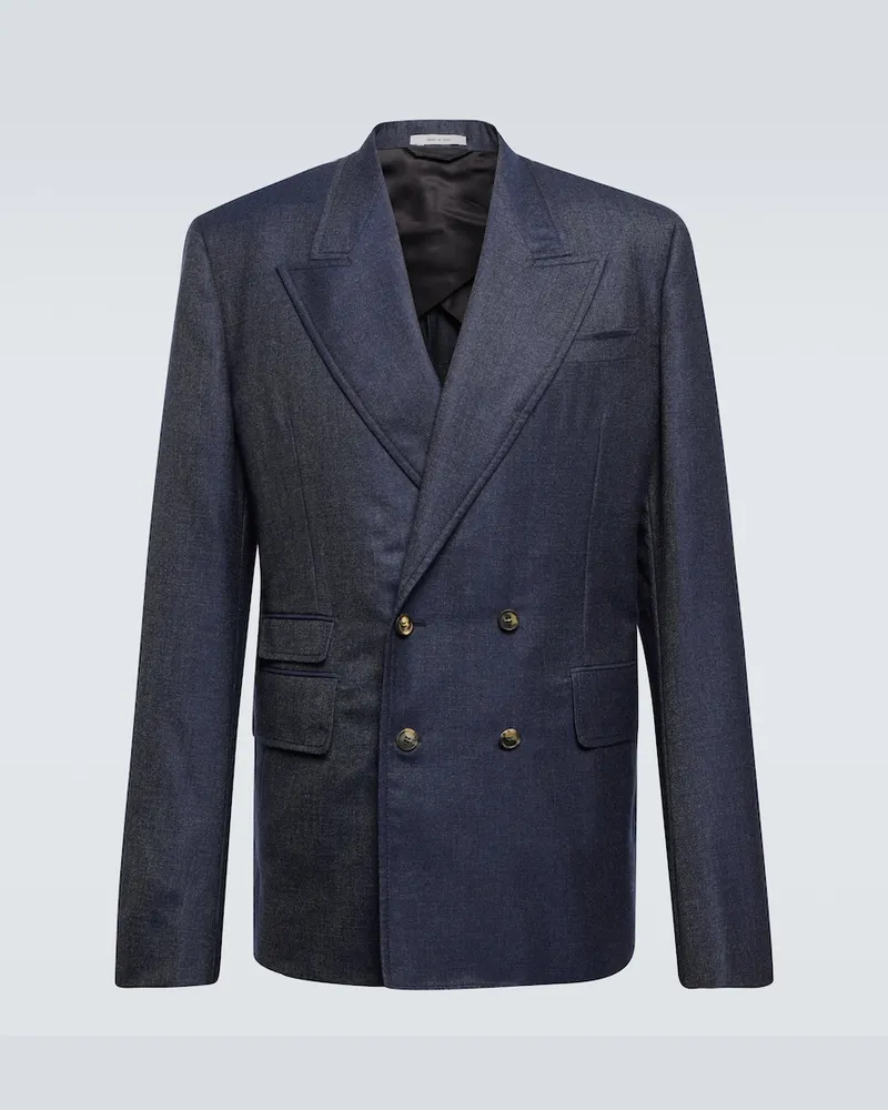 Gabriela Hearst Blazer doppiopetto Miles in cashmere Blu