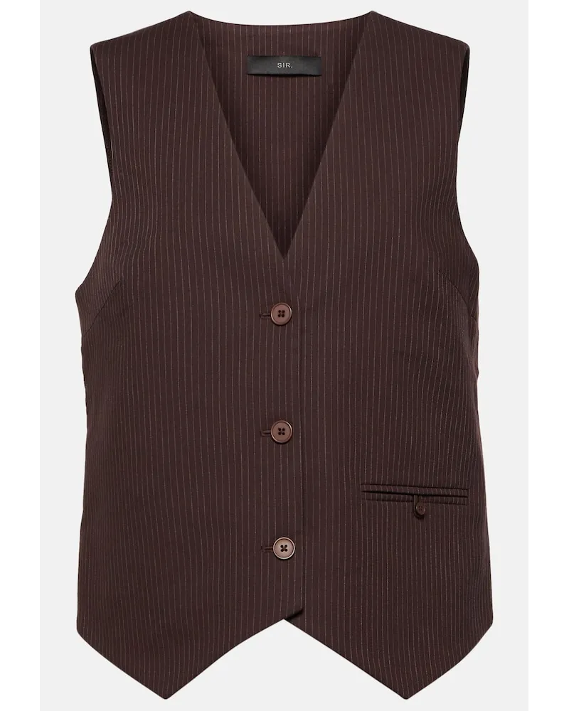 SIR Gilet Guillaume gessato Rosso