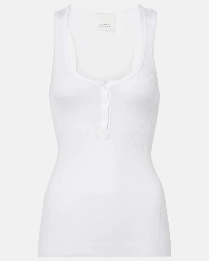 Isabel Marant Top Louisali in cotone Bianco