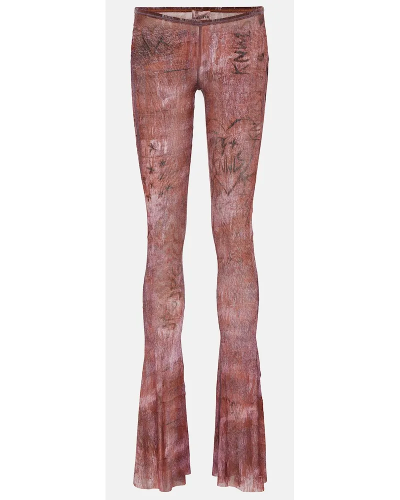 Jean Paul Gaultier x KNWLS - Leggings flared con stampa Rosa