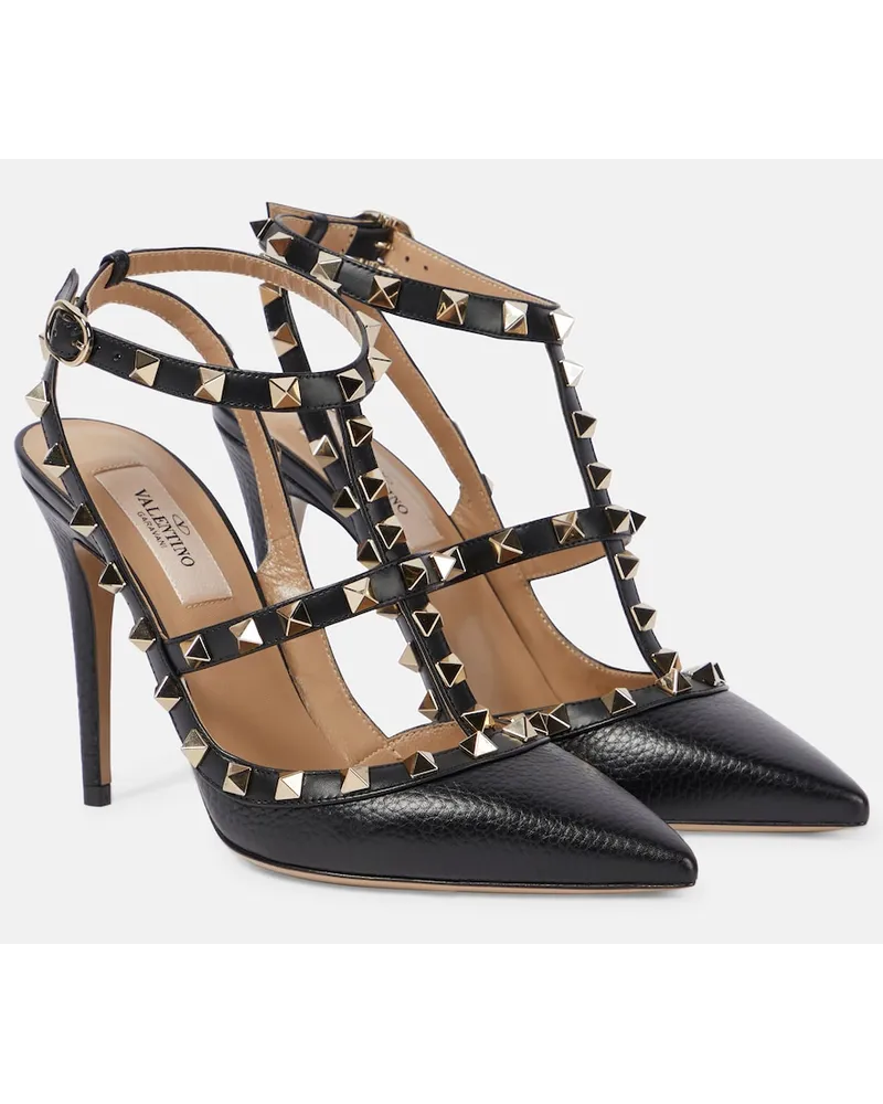 Valentino Garavani Pumps slingback Rockstud in pelle Nero