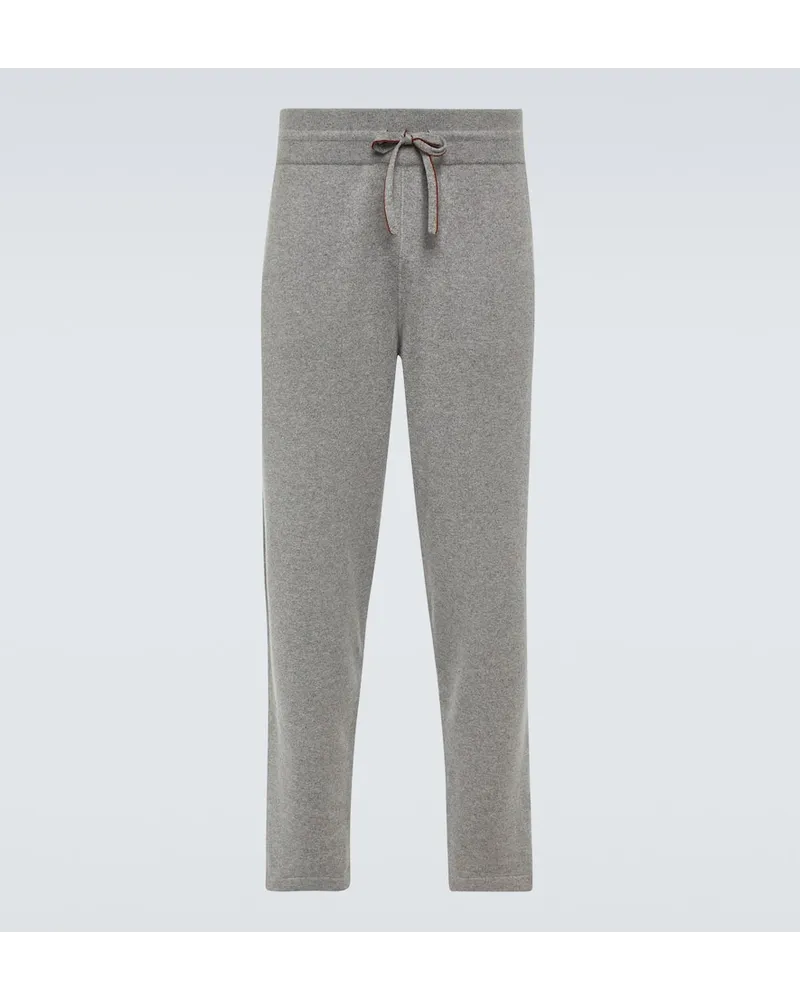 Loro Piana Pantaloni sportivi Merano in cashmere Grigio